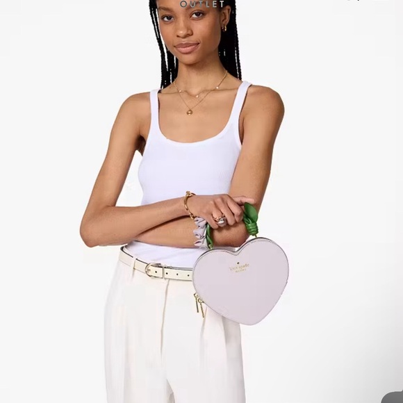 Kate Spade Heart-Shaped Bag in Lavender and Green Love shack flora - Picture 1 of 7